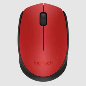 Logitech M170 – Ratón – diestro y zurdo – inalámbrico – 2.4 GHz – receptor inalámbrico USB – rojo